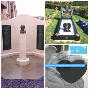Custom designed memorials monuments and more, Bespoke memorials uk, unique laser etched granite, headstones with photos