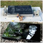 Headstone marker laser etched photos. Teens, kids, children and young people